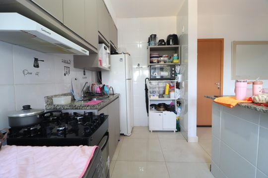Cozinha de apartamento para alugar com 2 quartos, 49m² em Dona Zulmira, Uberlândia