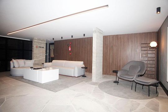Área Comum - Lounge Recepção de kitnet/studio à venda com 1 quarto, 47m² em Moinhos de Vento, Porto Alegre