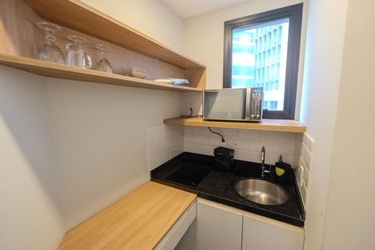 Cozinha de apartamento à venda com 1 quarto, 48m² em Consolação, São Paulo