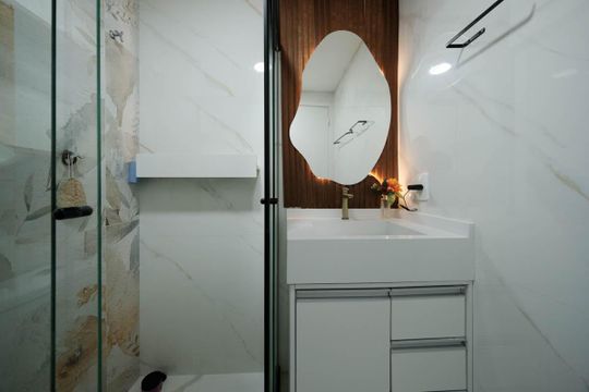 Banheiro social de apartamento para alugar com 2 quartos, 34m² em Vila Nova, São Paulo
