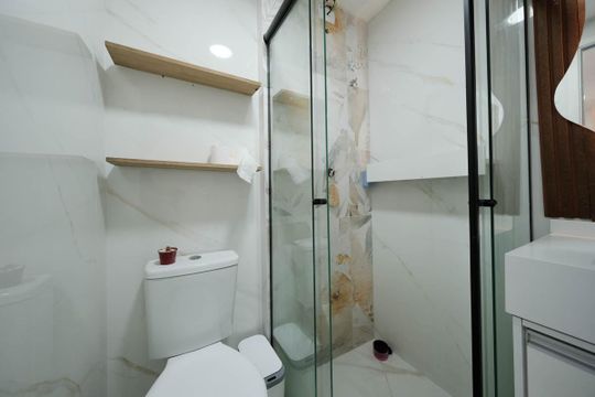 Banheiro social de apartamento para alugar com 2 quartos, 34m² em Vila Nova, São Paulo