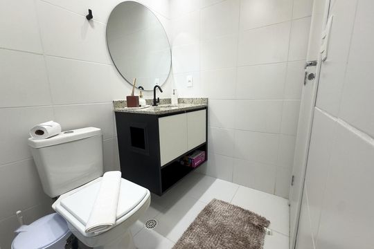 Banheiro de apartamento à venda com 1 quarto, 25m² em Vila Olímpia, São Paulo
