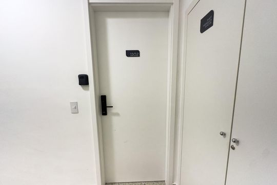 Porta de entrada de apartamento à venda com 1 quarto, 25m² em Vila Olímpia, São Paulo