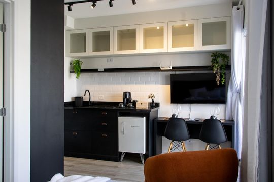 Cozinha de apartamento à venda com 1 quarto, 25m² em Vila Olímpia, São Paulo