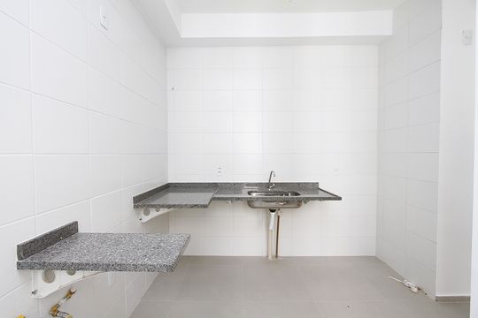 Cozinha de apartamento para alugar com 2 quartos, 55m² em Palmeiras, Belo Horizonte