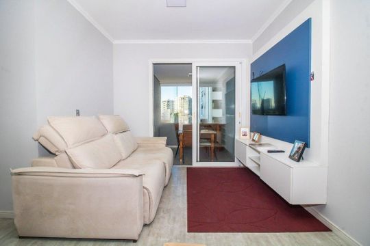 Sala de apartamento à venda com 3 quartos, 113m² em Chácara das Pedras, Porto Alegre