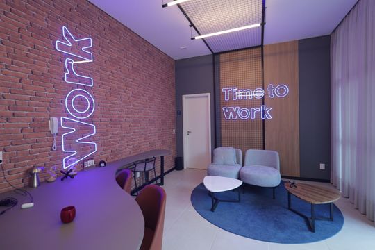 Área comum - Coworking de apartamento à venda com 1 quarto, 51m² em Liberdade, São Paulo