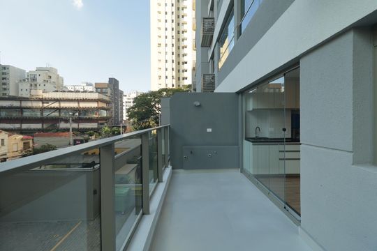 Varanda de apartamento à venda com 1 quarto, 51m² em Liberdade, São Paulo