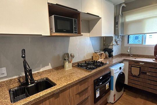Cozinha de apartamento para alugar com 2 quartos, 43m² em Santo Cristo, Rio de Janeiro