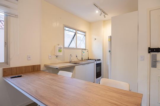 Cozinha de apartamento à venda com 1 quarto, 32m² em Cerqueira César, São Paulo
