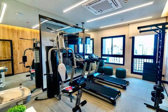 Área comum - Academia de kitnet/studio para alugar com 1 quarto, 21m² em Vila Mariana, São Paulo