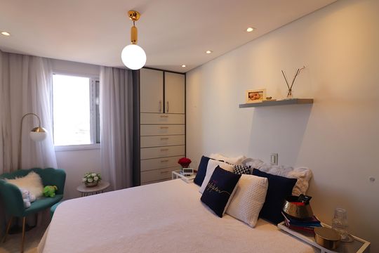 Suíte  de apartamento à venda com 1 quarto, 42m² em Jardim Olavo Bilac, São Bernardo do Campo