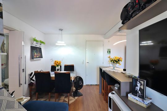 Sala  de apartamento à venda com 1 quarto, 42m² em Jardim Olavo Bilac, São Bernardo do Campo
