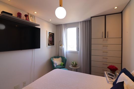 Suíte  de apartamento à venda com 1 quarto, 42m² em Jardim Olavo Bilac, São Bernardo do Campo