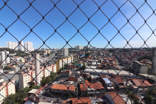 Sala Vista  de apartamento à venda com 1 quarto, 42m² em Jardim Olavo Bilac, São Bernardo do Campo