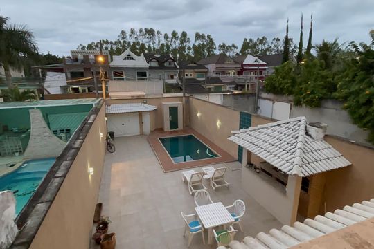 Varanda de casa de condomínio à venda com 4 quartos, 360m² em Recreio dos Bandeirantes, Rio de Janeiro