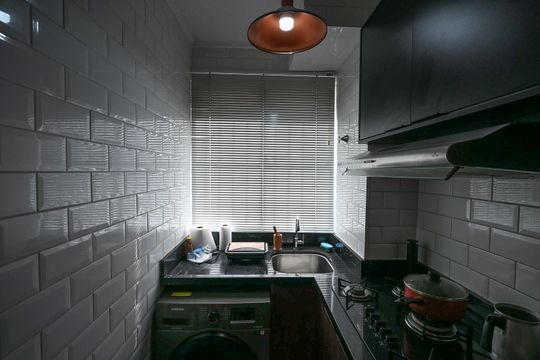 Área de Serviço  de apartamento à venda com 1 quarto, 44m² em Vila Andrade, São Paulo