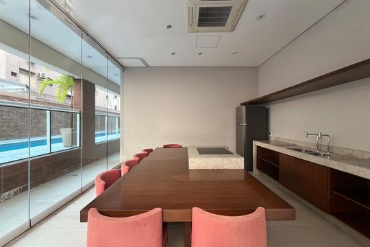 Área comum de apartamento para alugar com 1 quarto, 45m² em Gonzaga, Santos