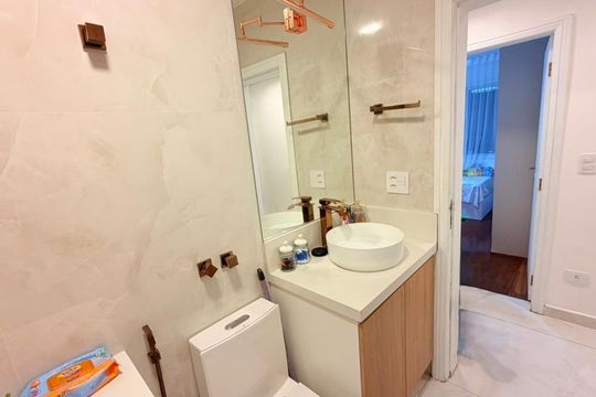 Banheiro de apartamento à venda com 3 quartos, 229m² em Belenzinho, São Paulo