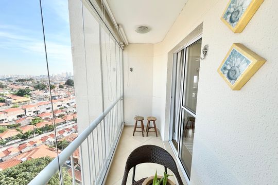 Varanda da Sala de apartamento à venda com 3 quartos, 89m² em Vila Ester (zona Norte), São Paulo
