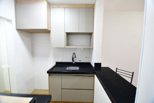 Cozinha de kitnet/studio à venda com 1 quarto, 47m² em Botafogo, Campinas