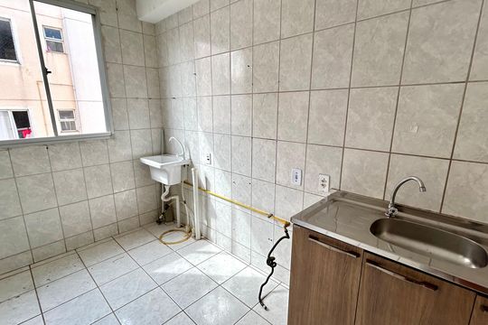Cozinha de apartamento para alugar com 2 quartos, 49m² em Vila Alzira, Guarulhos