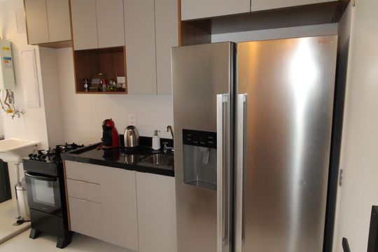 Cozinha de apartamento para alugar com 2 quartos, 58m² em Jardim Esplanada, São José dos Campos