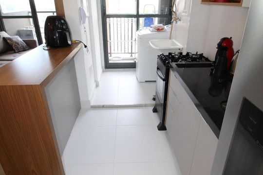 Cozinha de apartamento para alugar com 2 quartos, 58m² em Jardim Esplanada, São José dos Campos