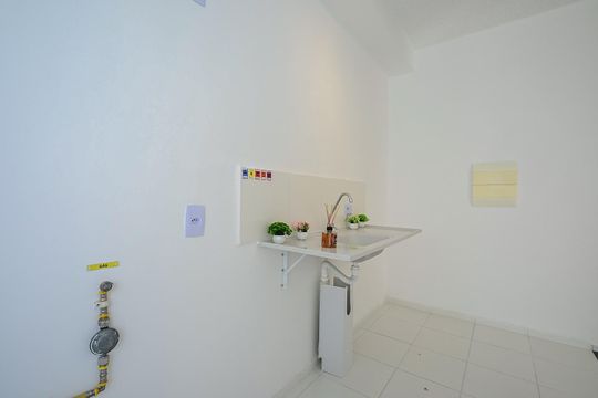Cozinha de apartamento à venda com 2 quartos, 41m² em Jardim Gilda Maria, São Paulo