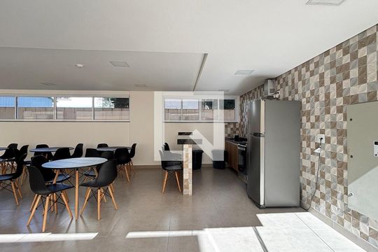 Área comum - Salão de festas de apartamento para alugar com 1 quarto, 40m² em Vila Assunção, Santo André