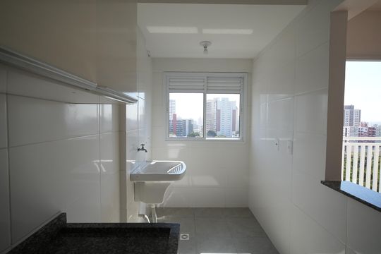 Área de Serviço de apartamento para alugar com 1 quarto, 40m² em Vila Assunção, Santo André