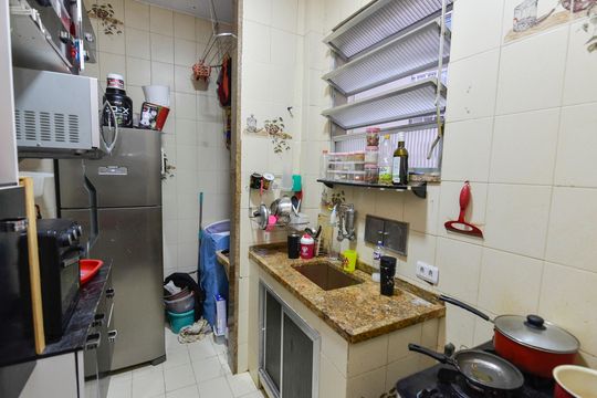 Cozinha de apartamento à venda com 1 quarto, 55m² em Tijuca, Rio de Janeiro