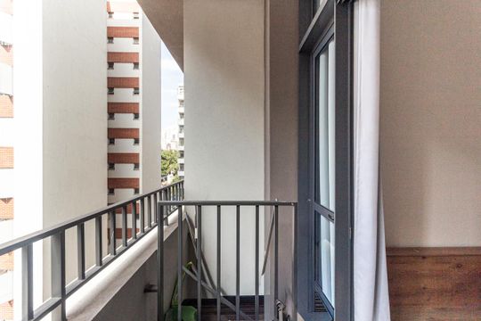 Varanda do Studio de kitnet/studio à venda com 1 quarto, 24m² em Higienópolis, São Paulo