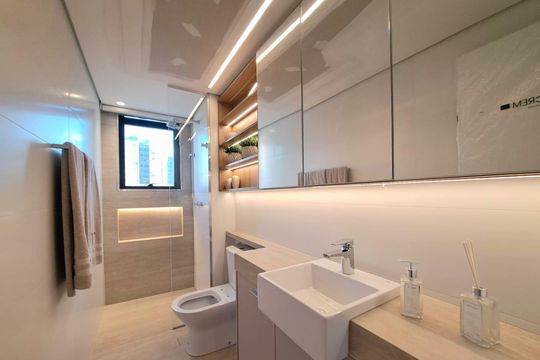 Banheiro da Suíte de apartamento à venda com 3 quartos, 101m² em Sion, Belo Horizonte