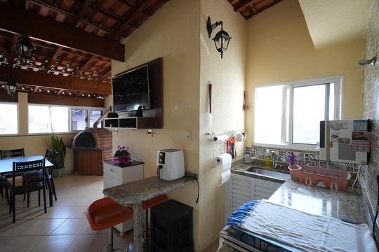 Cozinha de apartamento à venda com 2 quartos, 80m² em Jardim Progresso, Santo André