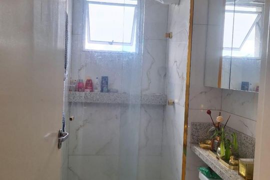 Banheiro de apartamento à venda com 2 quartos, 48m² em Santa Helena, Belo Horizonte