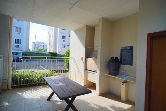 Área comum - Churrasqueira de apartamento à venda com 3 quartos, 52m² em Santos Dumont, São Leopoldo