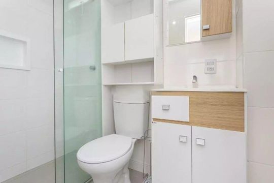 Banheiro de apartamento à venda com 1 quarto, 34m² em Cidade Baixa, Porto Alegre