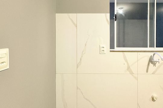 Cozinha de casa para alugar com 2 quartos, 55m² em Forquilhas, São José