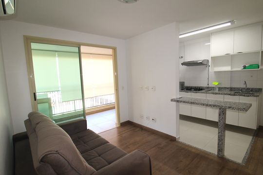 Sala / Cozinha de apartamento à venda com 1 quarto, 45m² em Santana, São Paulo