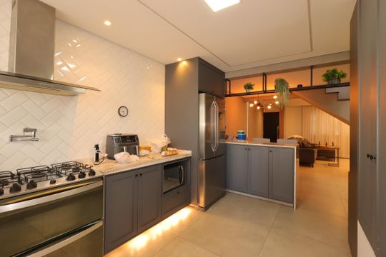 Cozinha de casa para alugar com 3 quartos, 205m² em Jardim Pilar, Santo André