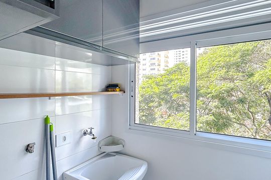Área de Serviço de apartamento para alugar com 1 quarto, 40m² em Vila Regente Feijó, São Paulo