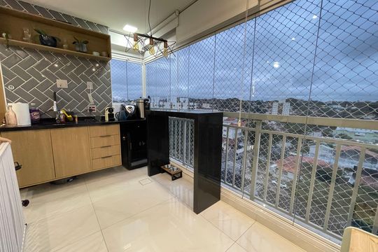 Varanda da Sala de apartamento à venda com 2 quartos, 66m² em Caxingui, São Paulo
