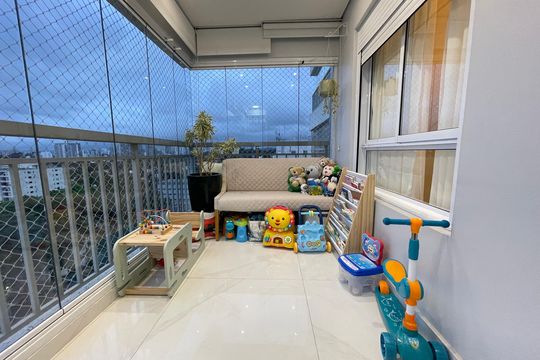 Varanda da Sala de apartamento à venda com 2 quartos, 66m² em Caxingui, São Paulo