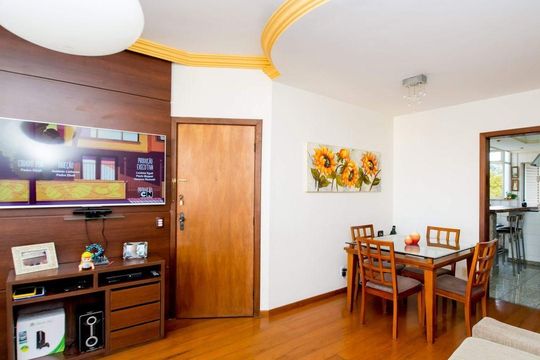 Sala  de apartamento à venda com 3 quartos, 100m² em São Pedro, Belo Horizonte