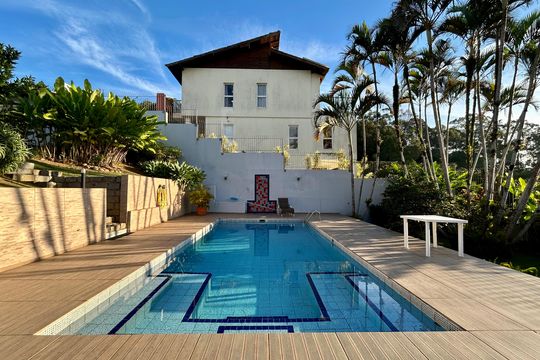 Área comum - Piscina de kitnet/studio para alugar com 1 quarto, 14m² em Saco dos Limões, Florianópolis