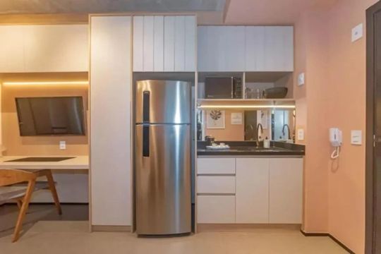 Foto 03 de kitnet/studio à venda com 1 quarto, 25m² em Brooklin, São Paulo