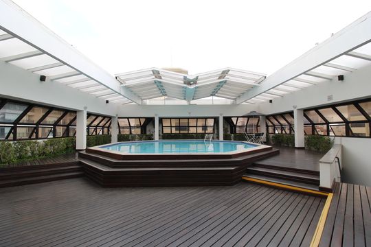 Área Comum - Piscina de apartamento para alugar com 1 quarto, 35m² em Indianópolis, São Paulo