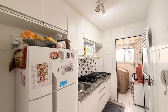 Cozinha de apartamento à venda com 3 quartos, 61m² em Parque Uniao, Jundiaí