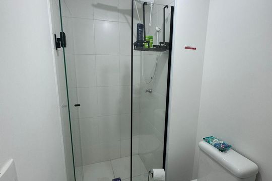 Banheiro de apartamento para alugar com 1 quarto, 25m² em Vila Nova Conceição, São Paulo